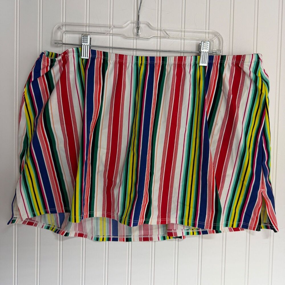 Lane‎ Bryant Cacique Swimsuit Skirt Womens Size 18 Bikini Bottom Stripes